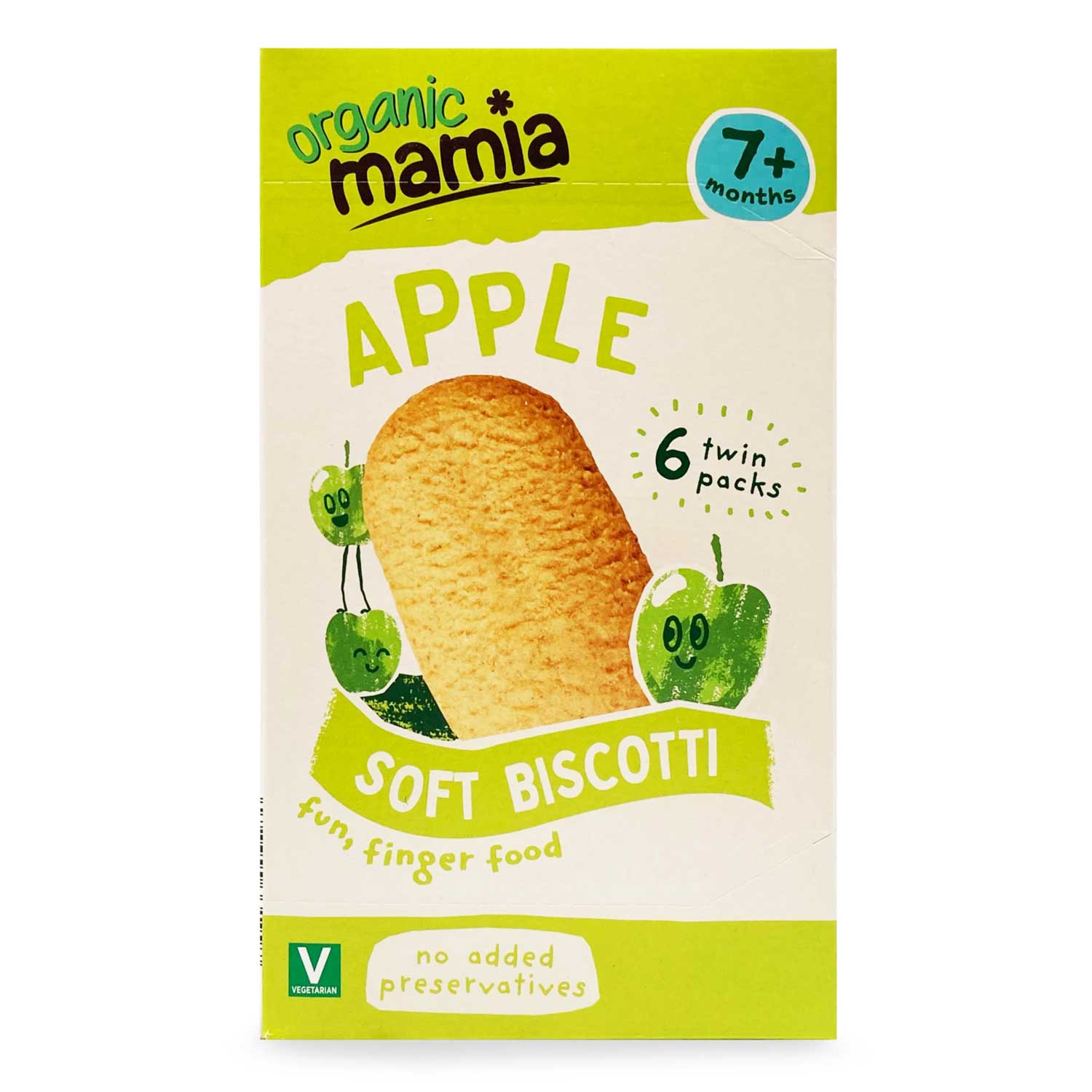 Organic Soft Apple Biscotti 6x20g Mamia